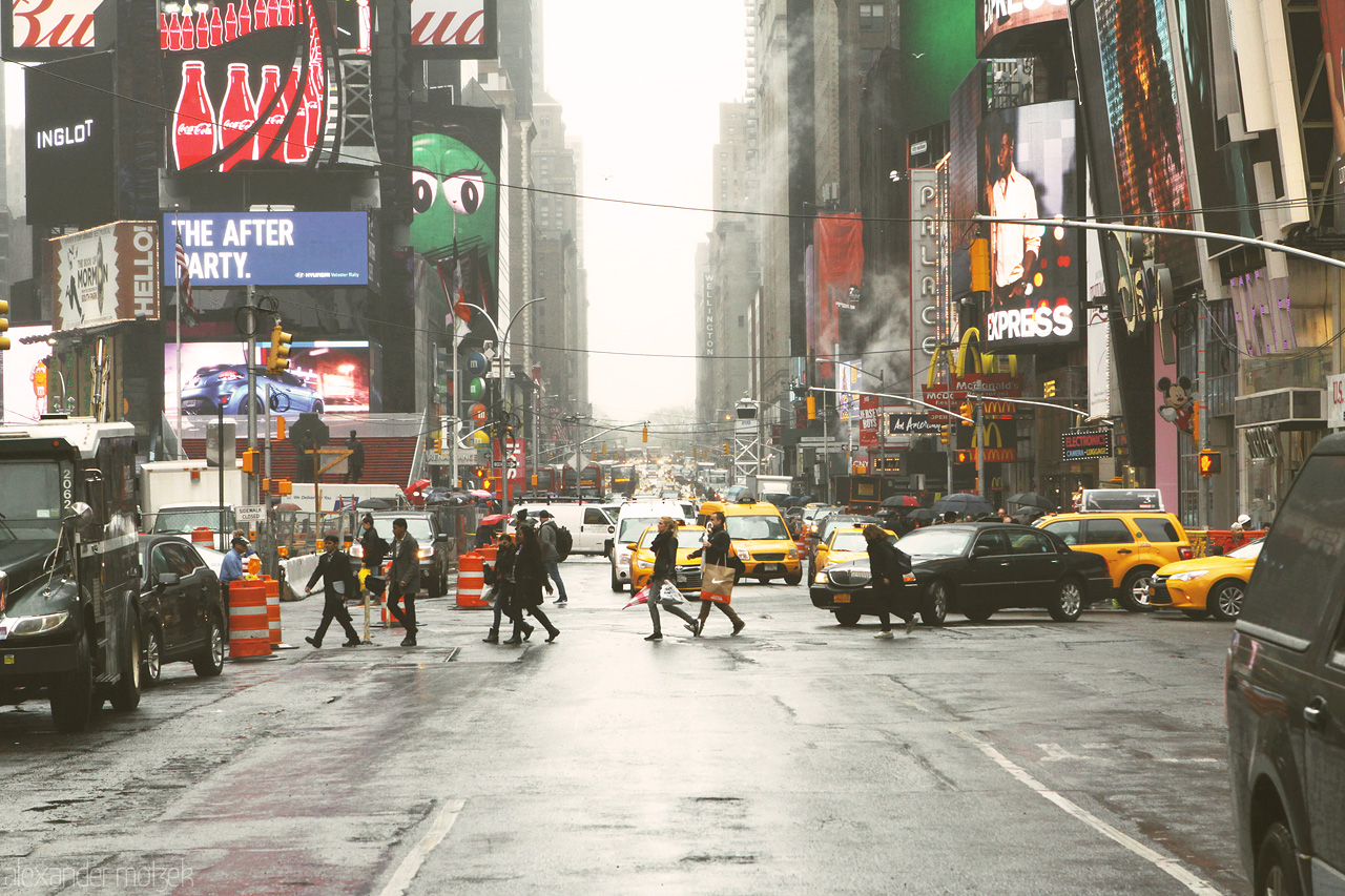 Foto von Zebra Streifen am Times Square